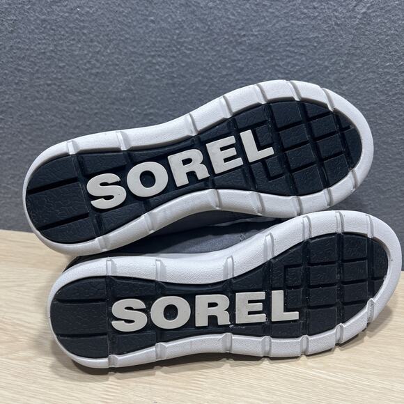 Sorel Explorer Joan Waterproof Gray Suede Lace Up Mid Bootie Womens Size 7 - Picture 11 of 12